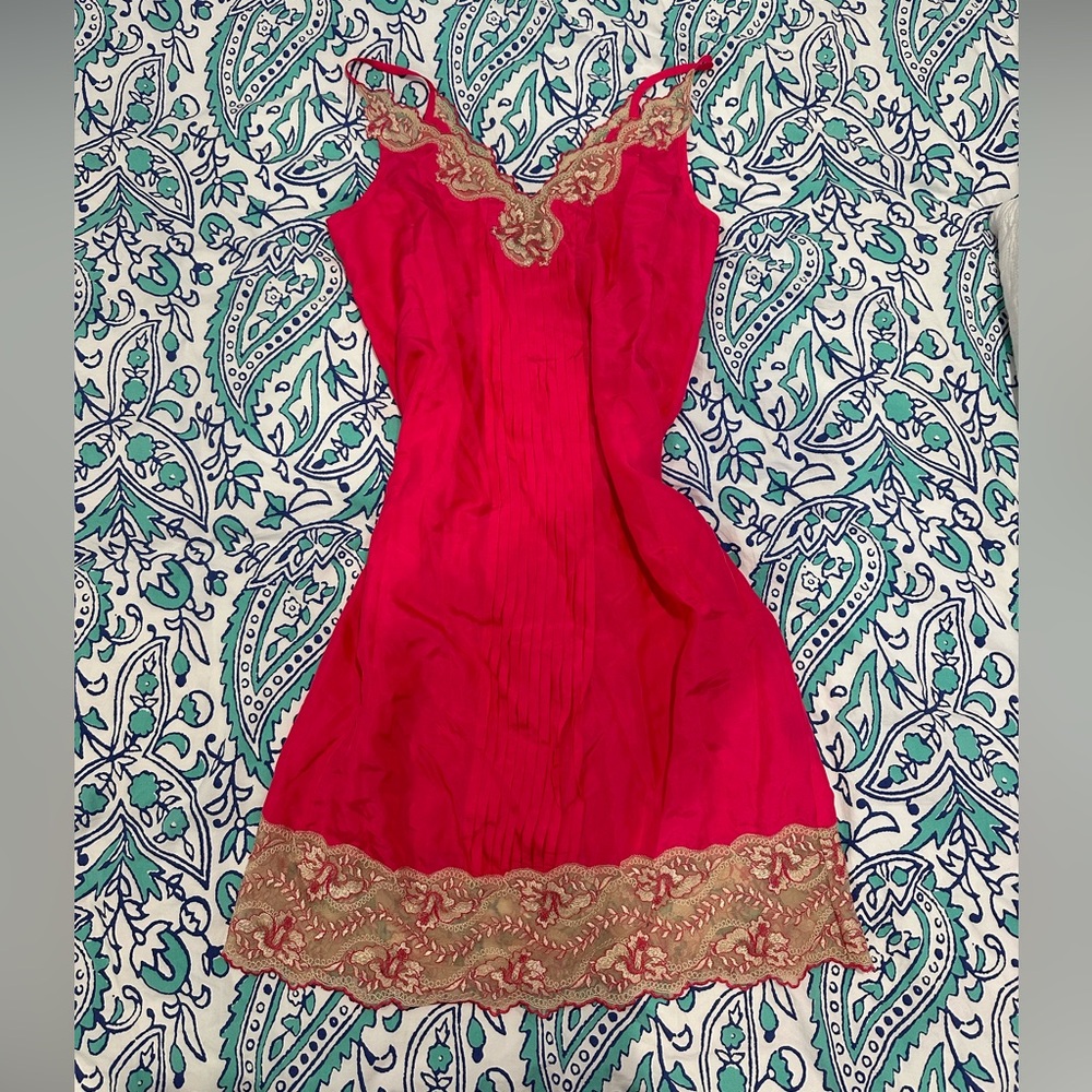 Vintage Express 100% Silk Slip Dress